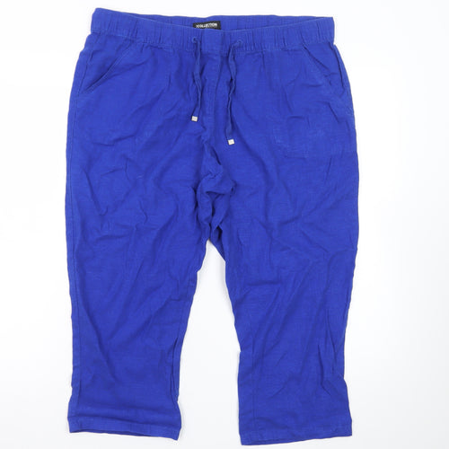 The Collection Debenhams Women’s Blue Linen Chino Shorts Size 14R