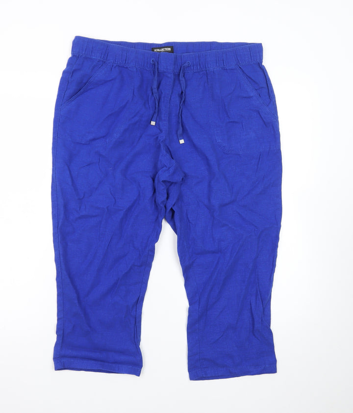 The Collection Debenhams Women’s Blue Linen Chino Shorts Size 14R