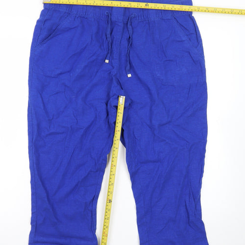 The Collection Debenhams Women’s Blue Linen Chino Shorts Size 14R
