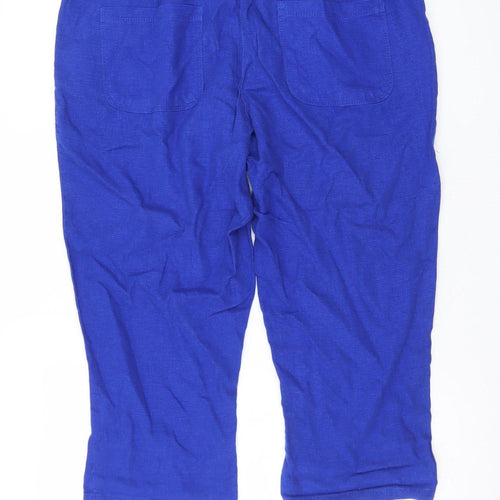 The Collection Debenhams Women’s Blue Linen Chino Shorts Size 14R