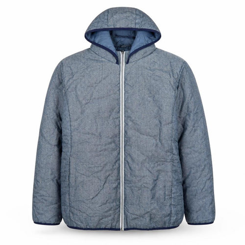 Nathalie Andersen Men's Blue 2XL Hooded Puffer Jacket