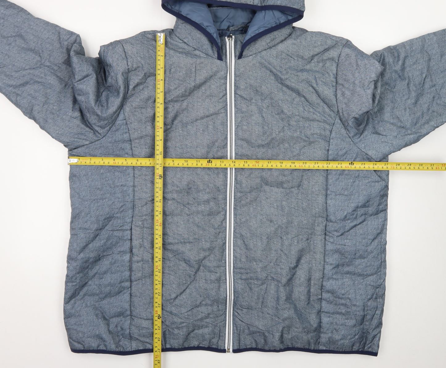 Nathalie Andersen Men's Blue 2XL Hooded Puffer Jacket