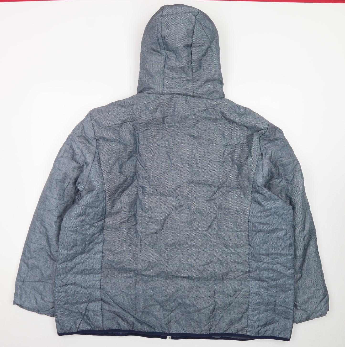Nathalie Andersen Men's Blue 2XL Hooded Puffer Jacket