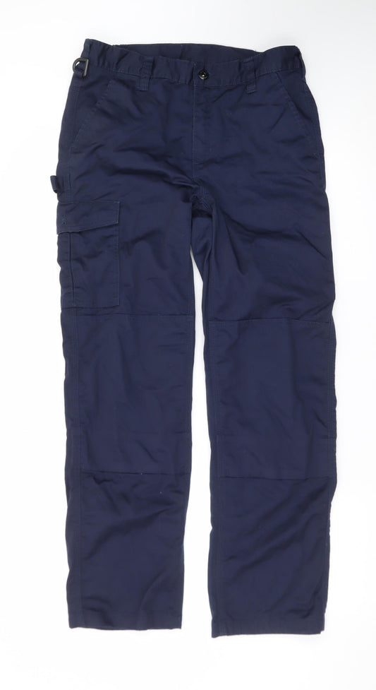 Regatta Professional Men's Navy Cargo Trousers 30W 31L Polyester Cotton Blend