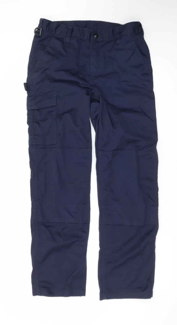Regatta Professional Men's Navy Cargo Trousers 30W 31L Polyester Cotton Blend