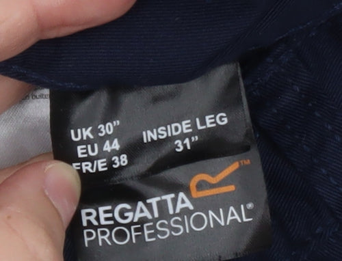Regatta Professional Men's Navy Cargo Trousers 30W 31L Polyester Cotton Blend