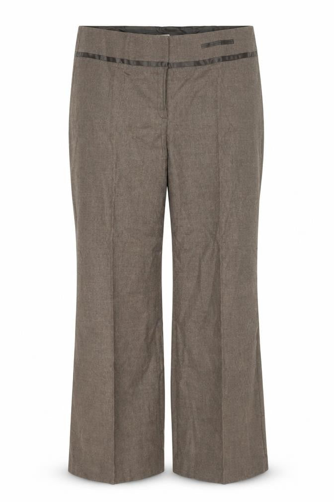 Laura Ashley Women’s Brown Linen Blend Wide-Leg Dress Pants Size 18