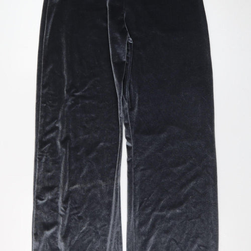 Collusion Women’s Grey Velvet Wide-Leg Trousers Size 10
