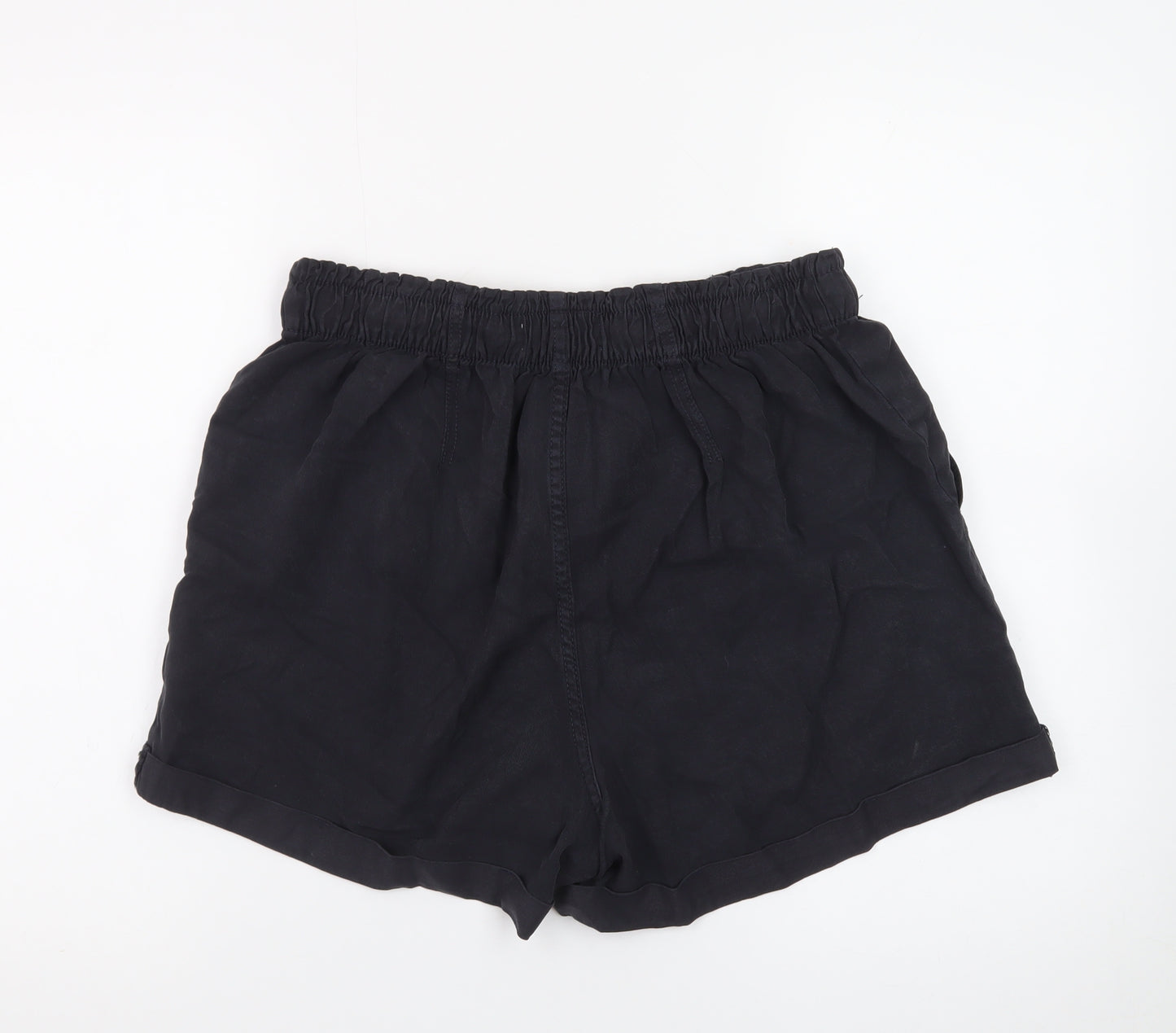 Denim Co Women Black M Casual Drawstring Shorts