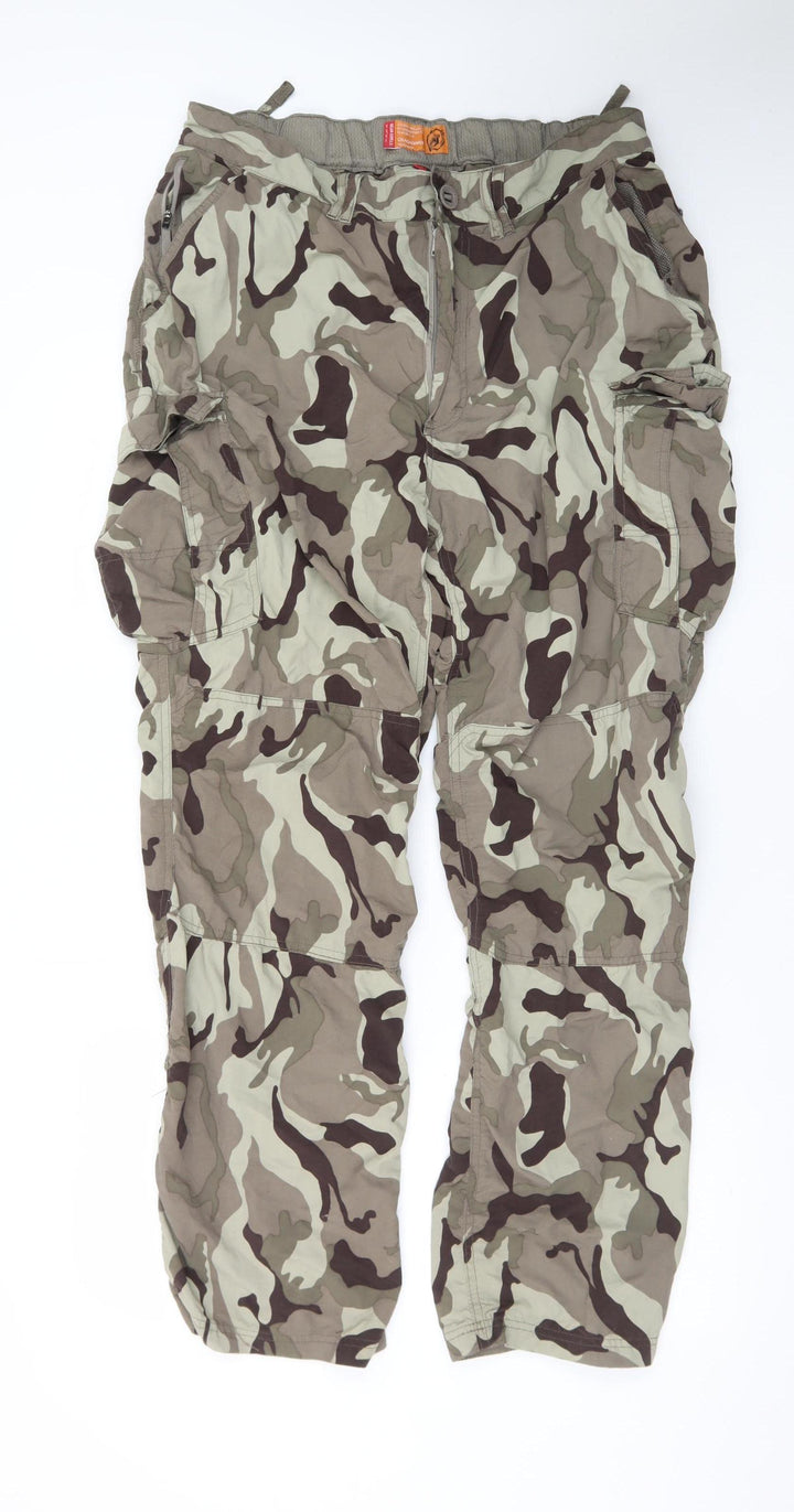 Craghoppers Bear Grylls Men's Green Camouflage Cargo Trousers 34in
