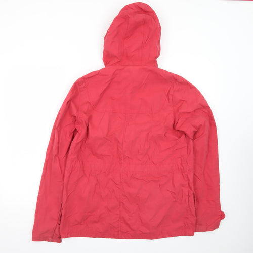 Fat Face Women's Red Cotton Hooded Toggle Jacket Size 14