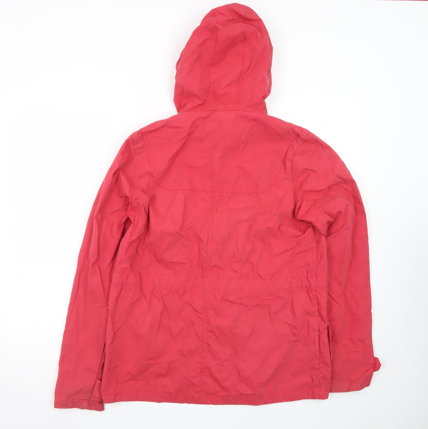 Fat Face Women's Red Cotton Hooded Toggle Jacket Size 14