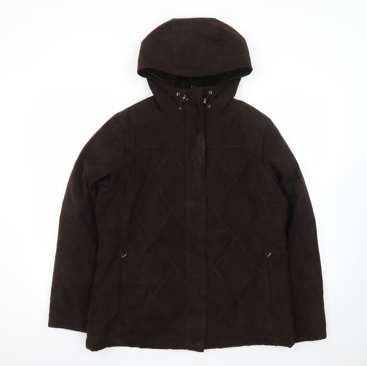 L.L.Bean Women's Brown Hooded Down Puffer Coat Size S Regular