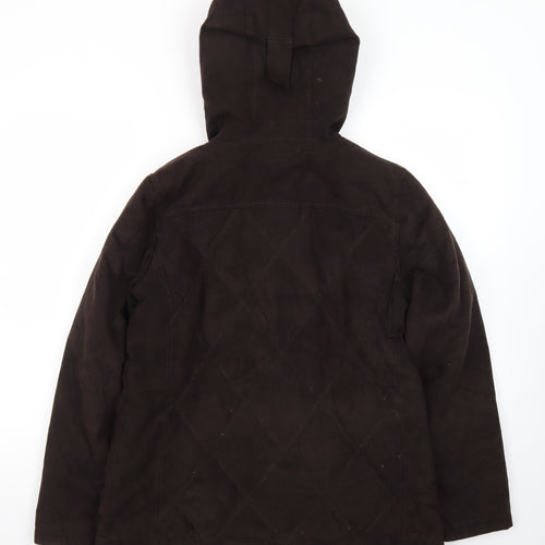 L.L.Bean Women's Brown Hooded Down Puffer Coat Size S Regular