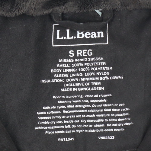 L.L.Bean Women's Brown Hooded Down Puffer Coat Size S Regular