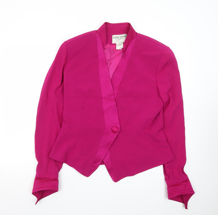 Daymor Couture Women's Pink Wrap Blouse Size 12 Formal Wear