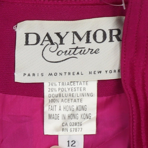 Daymor Couture Women's Pink Wrap Blouse Size 12 Formal Wear