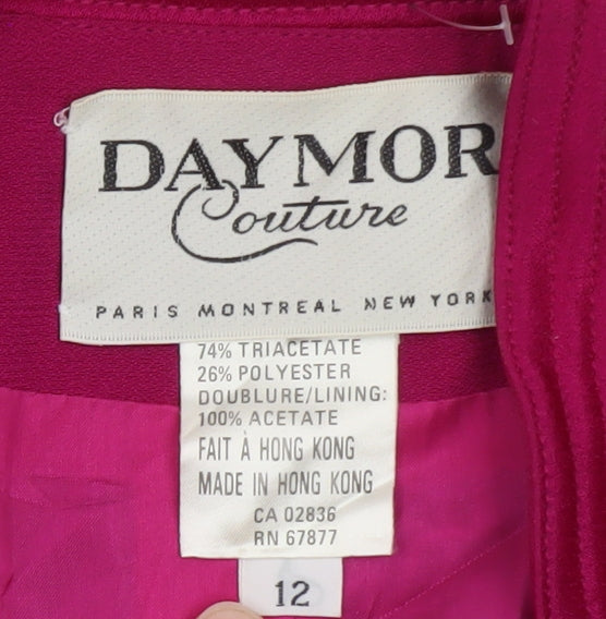 Daymor Couture Women's Pink Wrap Blouse Size 12 Formal Wear