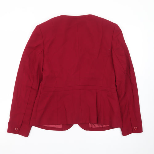 Talbots Petites Red Wool Blazer Jacket Size 8 Petite Classic Fit