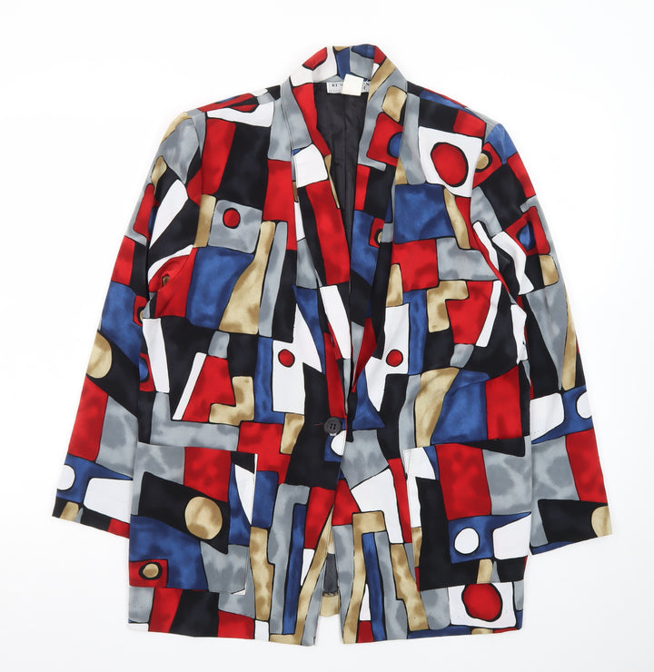 Kensington Square Women’s Multicoloured Geometric Petite Blazer S