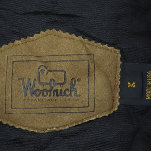 Woolrich Men's Red Wool Full Zip Hooded Fair Isle Jacket Size M