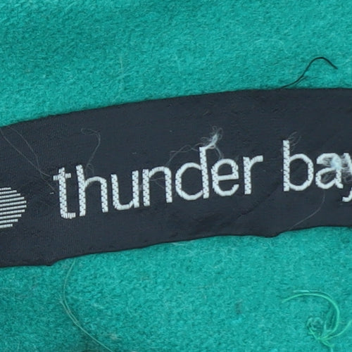Thunder Bay Women Green Wool Mid-Length Overcoat Size 6