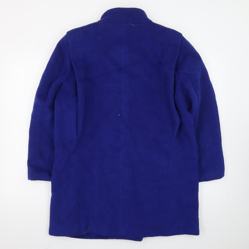 London Fog Women's Blue Wool Pea Coat Size 12 Classic Mid-Length