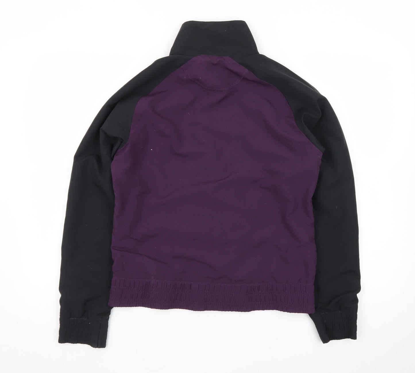 Reebok Women's Purple Black Full Zip Bomber Jacket Size S