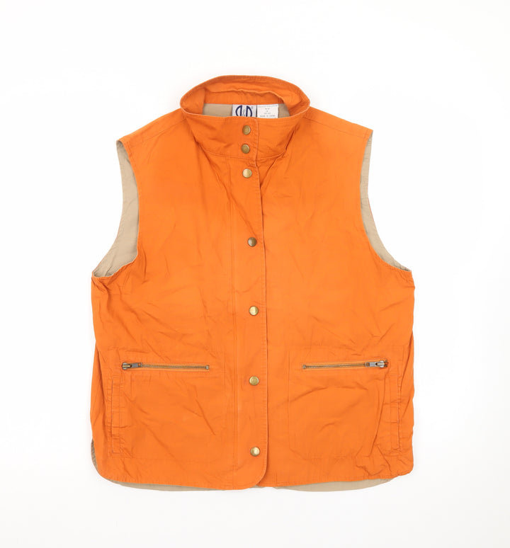 R & R Sport Men's Orange Cotton Waistcoat Gilet M Casual Outdoor