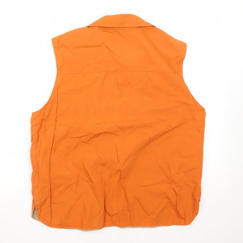 R & R Sport Men's Orange Cotton Waistcoat Gilet M Casual Outdoor