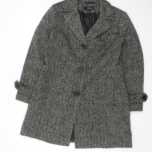 Style & Co Women’s Grey Wool Blend Petite Overcoat Size 12
