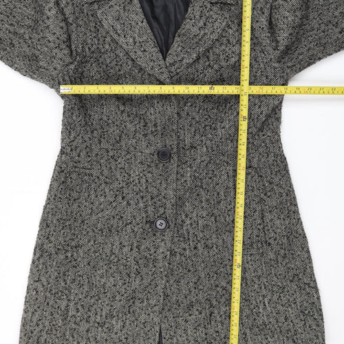 Style & Co Women’s Grey Wool Blend Petite Overcoat Size 12
