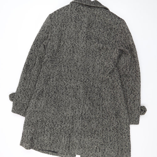 Style & Co Women’s Grey Wool Blend Petite Overcoat Size 12