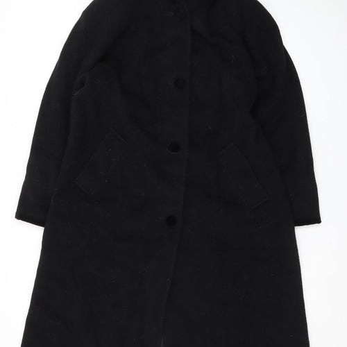 Forecaster of Boston Men's Black Wool Hooded Overcoat Size S