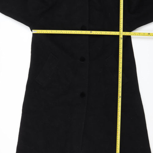 Forecaster of Boston Men's Black Wool Hooded Overcoat Size S