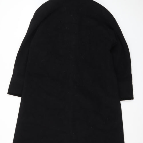Forecaster of Boston Men's Black Wool Hooded Overcoat Size S