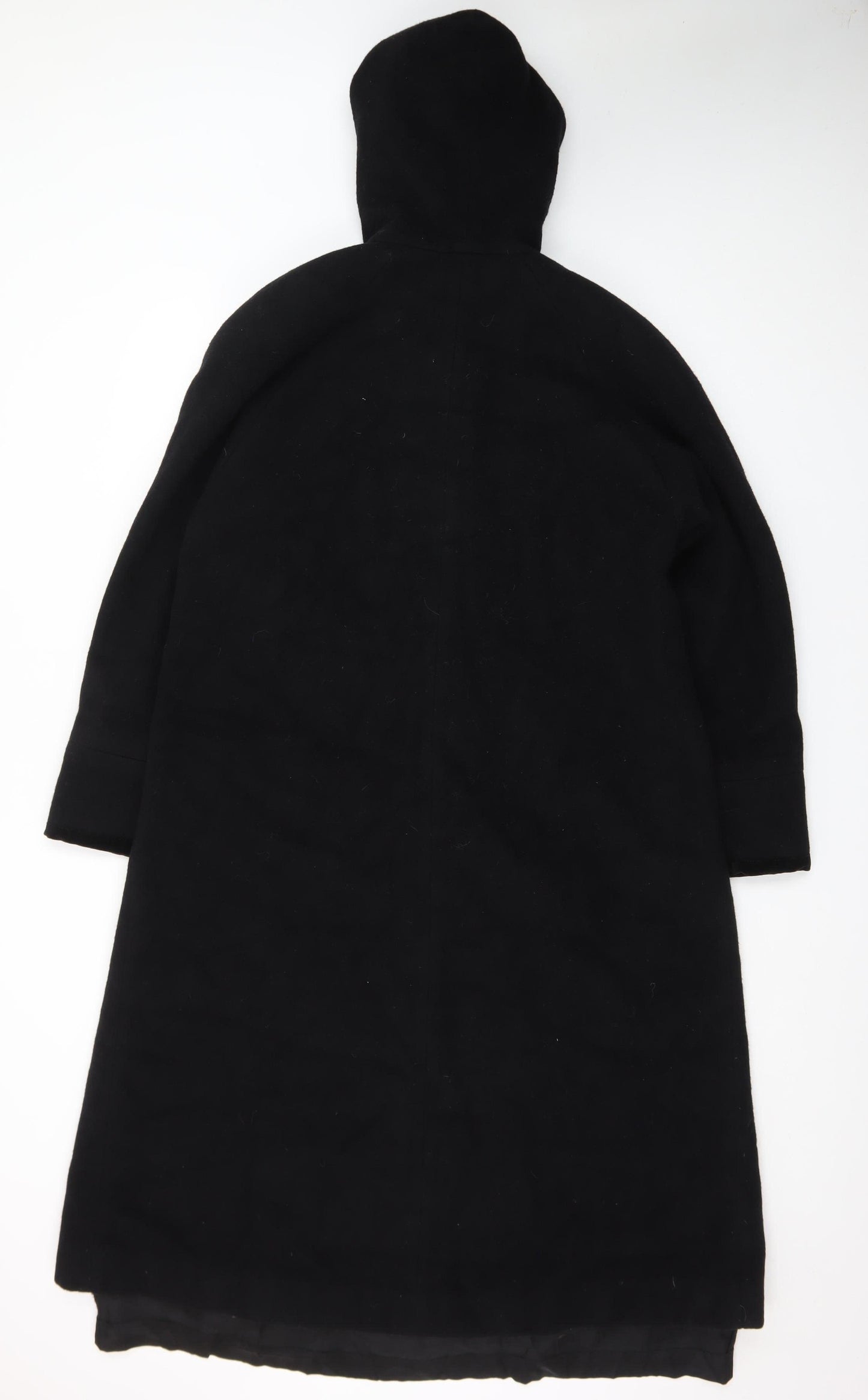 Forecaster of Boston Men's Black Wool Hooded Overcoat Size S