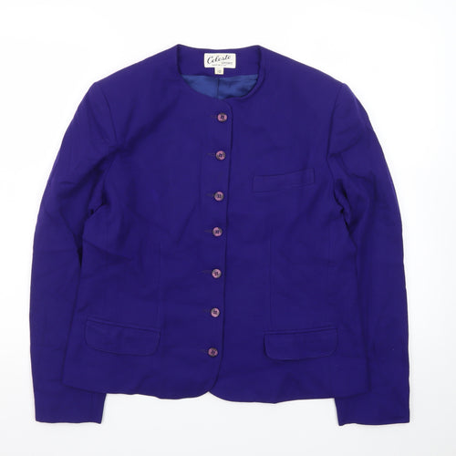 Celeste Sport Women's Purple Wool Suit Jacket Size 10 Classic Fit