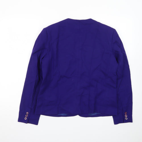 Celeste Sport Women's Purple Wool Suit Jacket Size 10 Classic Fit
