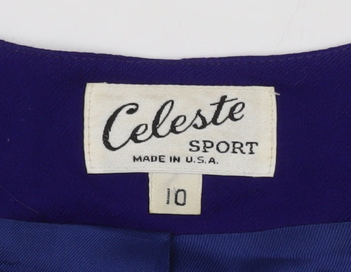 Celeste Sport Women's Purple Wool Suit Jacket Size 10 Classic Fit