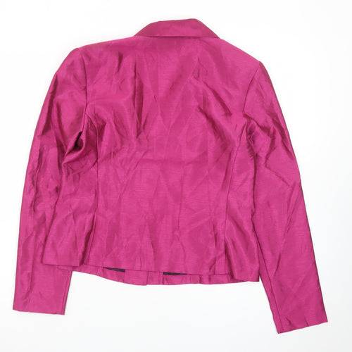 Worthington Women Pink Petite Suit Jacket 8P Tailored Two-Button Blazer