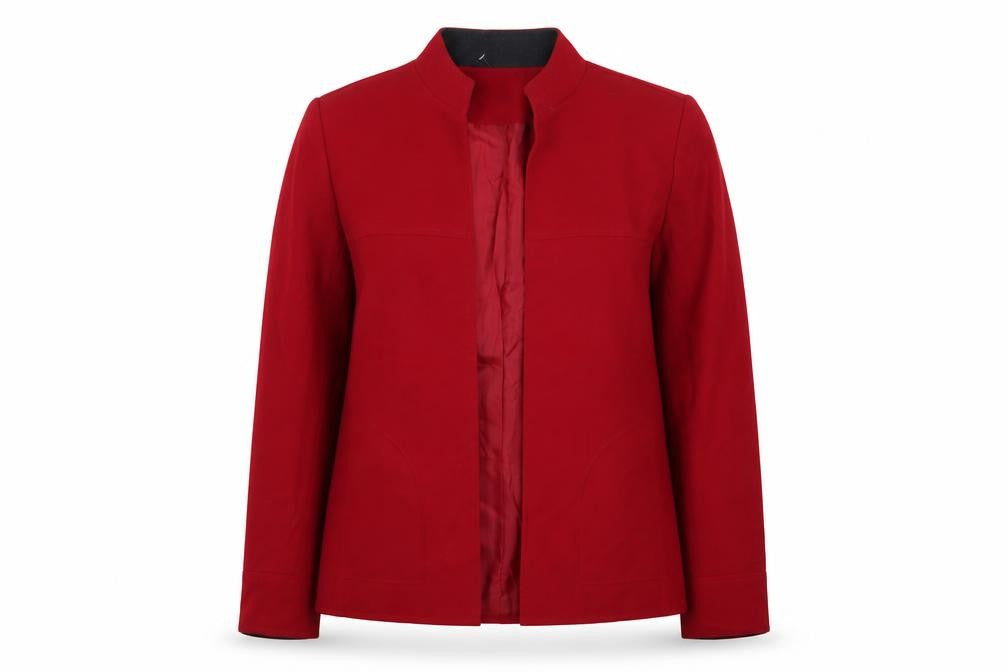 Front view of Tahari Arthur S. Levine Women's Red, size 10, Tailored Blazer Jacket