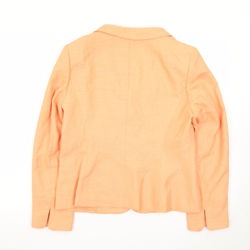 Le Suit Women's Orange Polyester Blazer Size 10 Classic Fit
