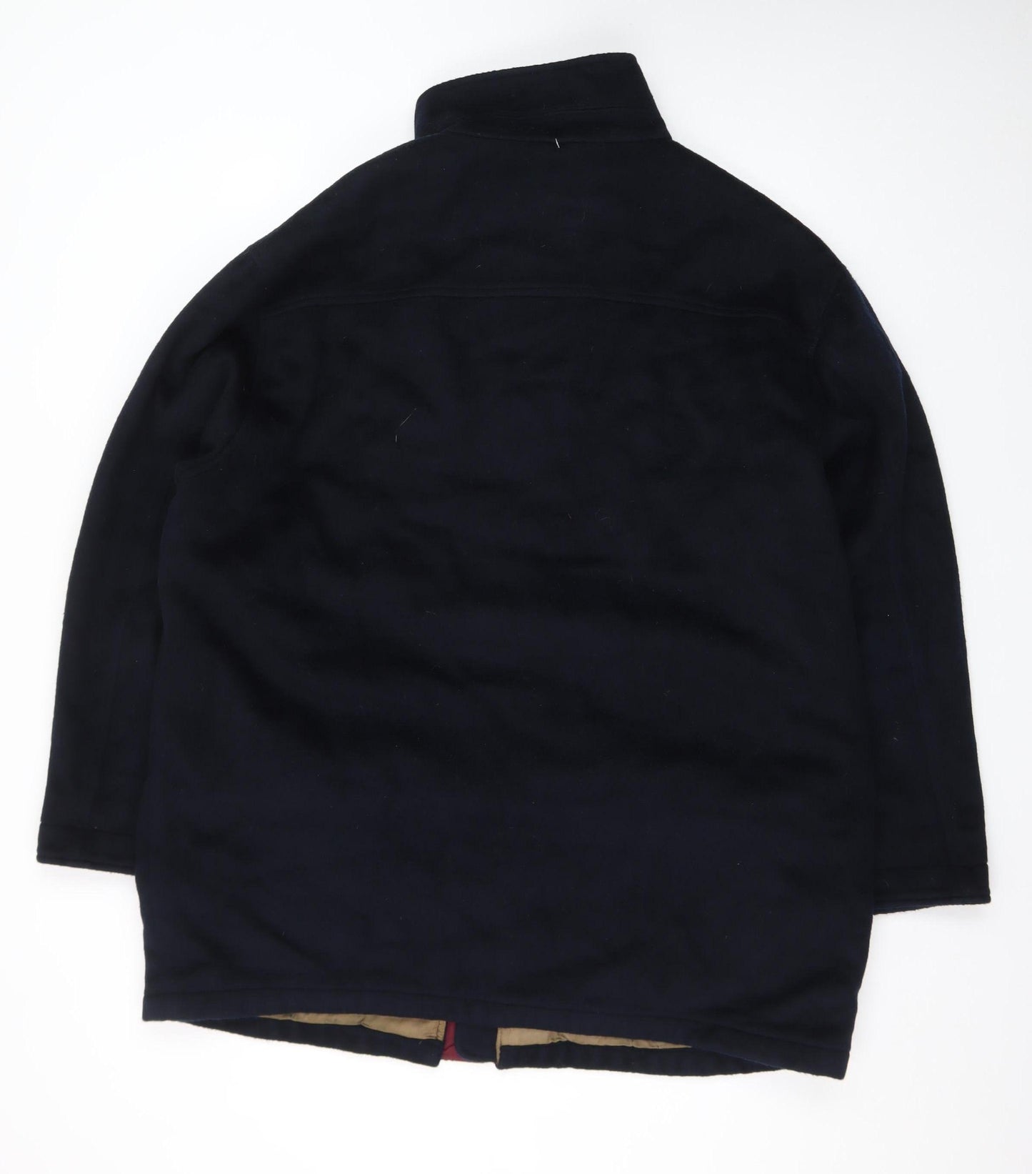 Eddie Bauer Men’s Black Wool Blend Mid-Length Overcoat L