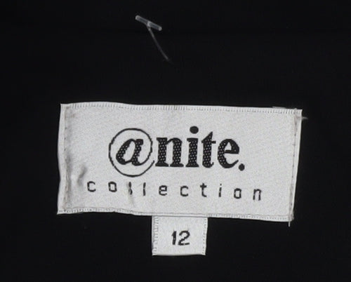 @nite Collection Women’s Black Embellished Tuxedo Blazer Size 12