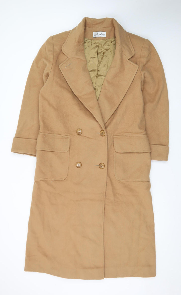 Mayfair Women's Beige Wool Blend Long Trench Coat Size 10