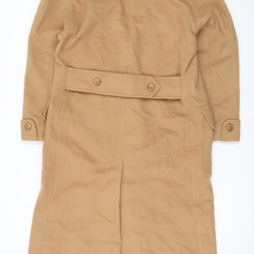 Mayfair Women's Beige Wool Blend Long Trench Coat Size 10