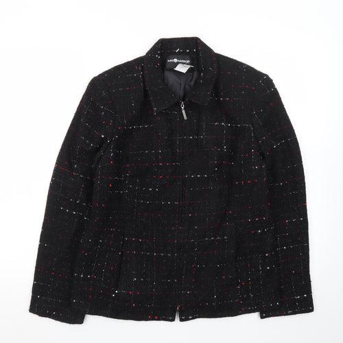 Sag Harbor Petite Black Tweed Check Suit Jacket Women's Size 10P