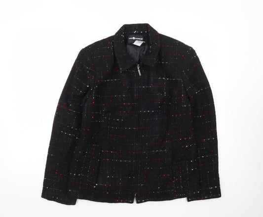 Sag Harbor Petite Black Tweed Check Suit Jacket Women's Size 10P