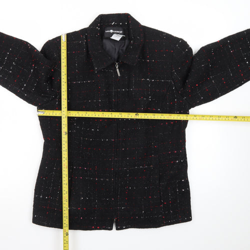 Sag Harbor Petite Black Tweed Check Suit Jacket Women's Size 10P